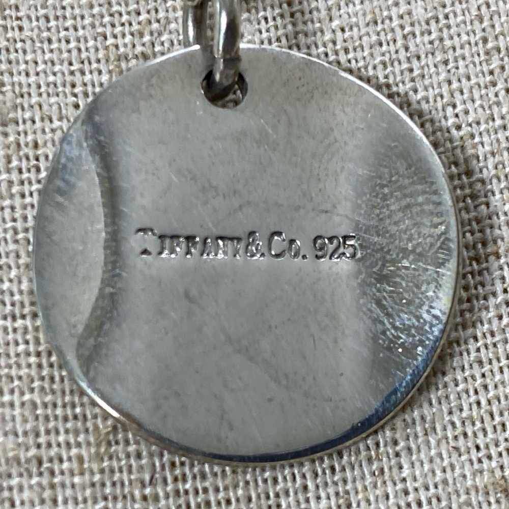 Tiffany & Co. Sterling 18” 727 FIFTH AVENUE NEW YORK WAVY NOTES TAG NECKLACE - Picture 4 of 9